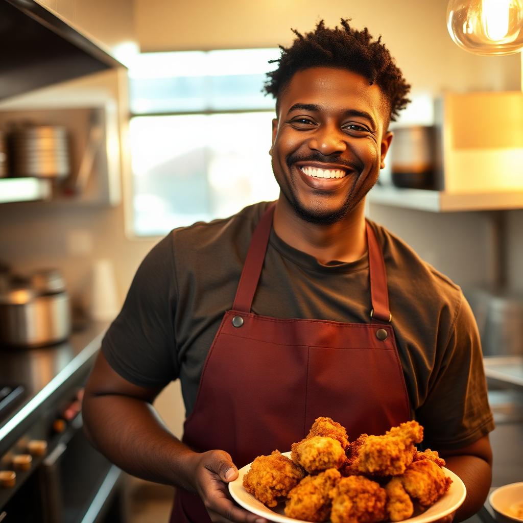 The founder in the Sunnyside kitchen